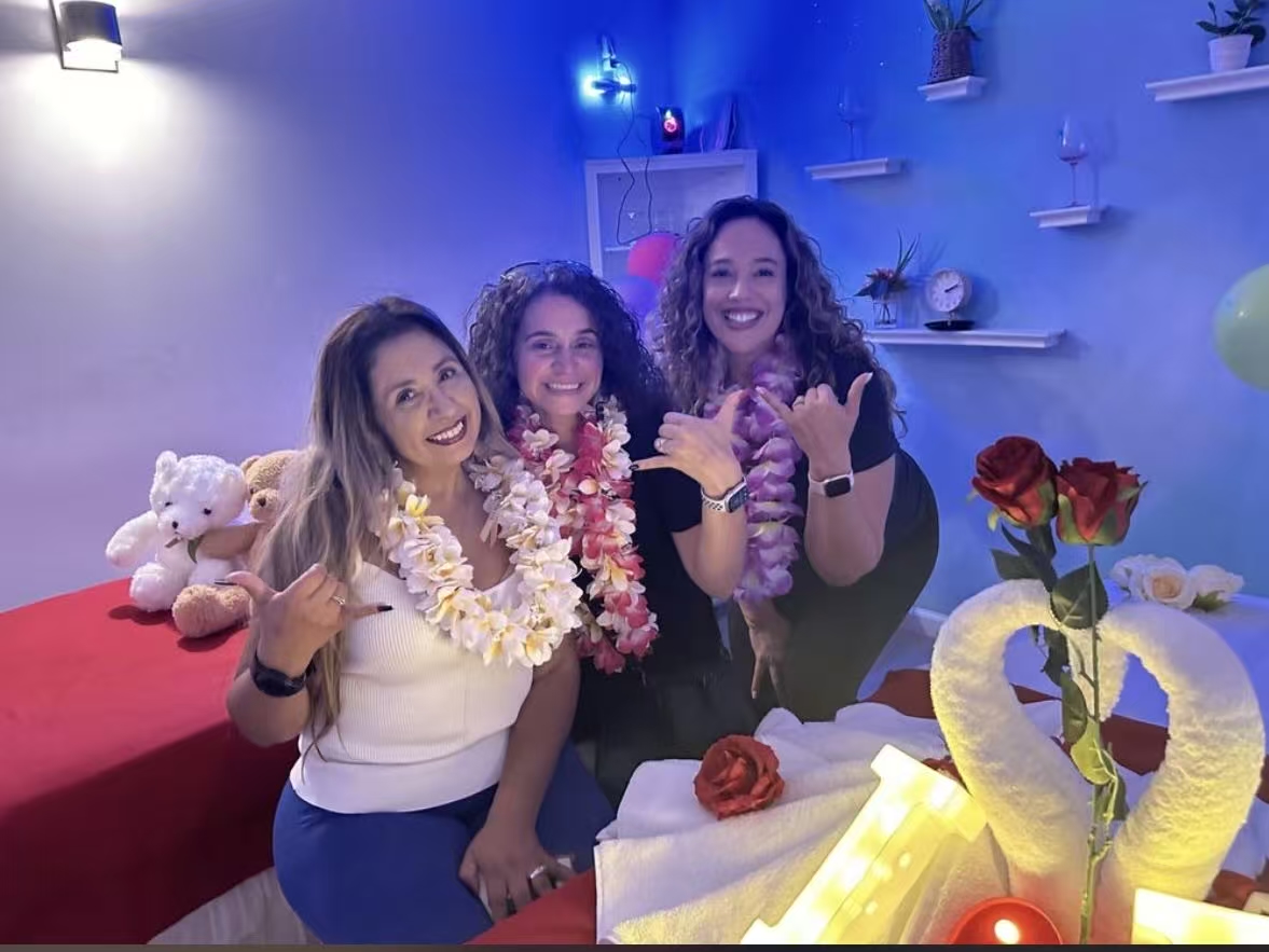 Guests celebrating at Sakura Massage and Spa